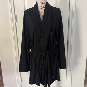 Savage X Fenty Black Men's Lightweight Belted M - 32/34 Robe NWT